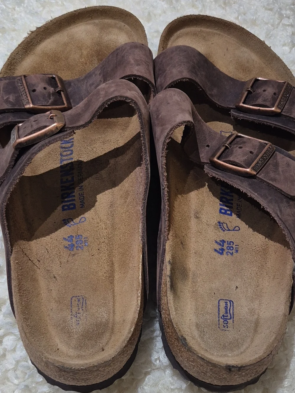Birkenstock Brown Arizona Two-Strap Leather Sandals